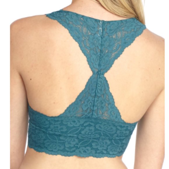 Free People Galloon Lace Halter Bralette Top Green - Picture 2 of 8